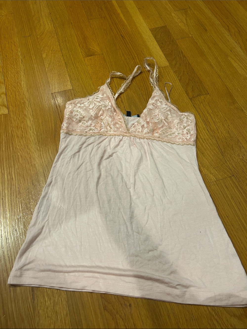 Express Lace Trim Chemise in Pale Pink